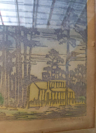 Newcomb College Henrietta Davidson Bailey "Pines in Louisiana" 1920's Arts and C - Estate Fresh Austin