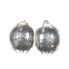 Nez Navajo hand stamped sterling large clip-on earrings - Estate Fresh Austin