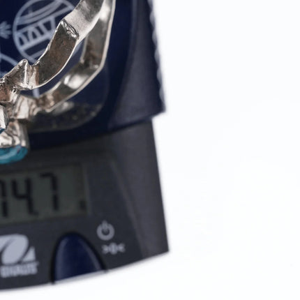 Nice Vintage Native American Silver/turquoise sandcast cuff bracelet - Estate Fresh Austin