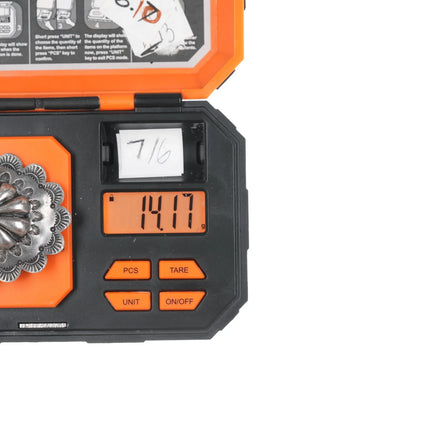 Nice Vintage Navajo Hand stamped silver concho pin - Estate Fresh Austin