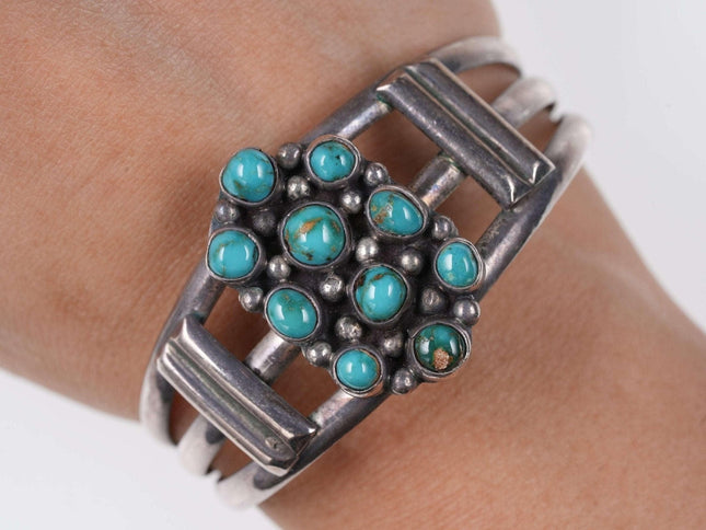 Nice Vintage Sterling/turquoise cuff bracelet - Estate Fresh Austin