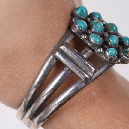 Nice Vintage Sterling/turquoise cuff bracelet - Estate Fresh Austin