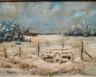 Noeline Harris (1923-2011) Austin Texas Hill Country Landscape with Homestead an - Estate Fresh Austin