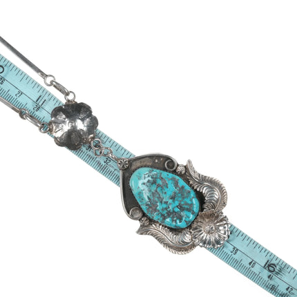 Nora Nelson Navajo Sterling and turquoise pendant necklace - Estate Fresh Austin