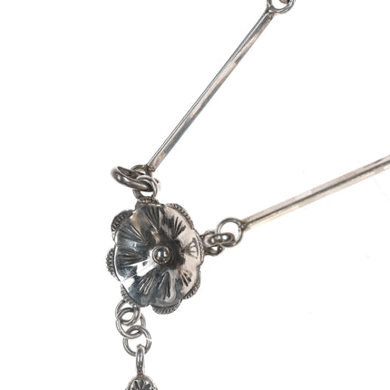 Nora Nelson Navajo Sterling and turquoise pendant necklace - Estate Fresh Austin