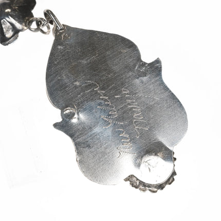 Nora Nelson Navajo Sterling and turquoise pendant necklace - Estate Fresh Austin