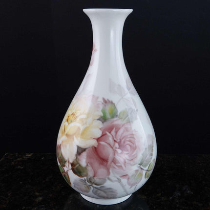 Noritake Nippon Toki Kaisha Hand Painted Artist Signed Vase 7" - Estate Fresh Austin