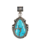 NT Native American sterling pendant with turquoise - Estate Fresh Austin