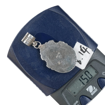 NT Native American sterling pendant with turquoise - Estate Fresh Austin