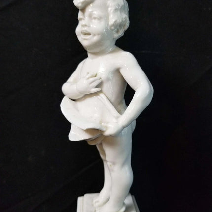 Nymphemburg Blanc de Chine Singing Cherub Not Four Seasons 8.5" tall 18th to 19 - Estate Fresh Austin