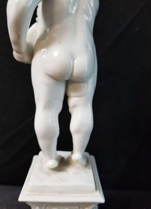 Nymphemburg Blanc de Chine Singing Cherub Not Four Seasons 8.5" tall 18th to 19 - Estate Fresh Austin