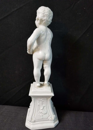 Nymphemburg Blanc de Chine Singing Cherub Not Four Seasons 8.5" tall 18th to 19 - Estate Fresh Austin