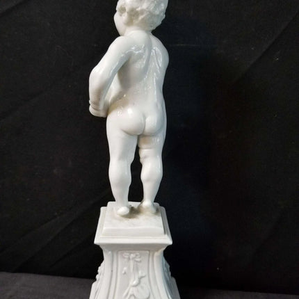 Nymphemburg Blanc de Chine Singing Cherub Not Four Seasons 8.5" tall 18th to 19 - Estate Fresh Austin
