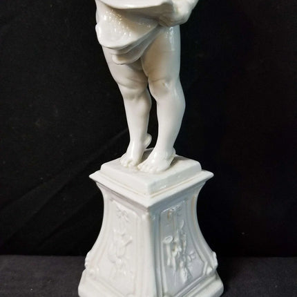 Nymphemburg Blanc de Chine Singing Cherub Not Four Seasons 8.5" tall 18th to 19 - Estate Fresh Austin