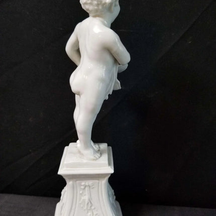 Nymphemburg Blanc de Chine Singing Cherub Not Four Seasons 8.5" tall 18th to 19 - Estate Fresh Austin