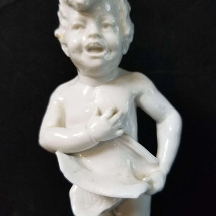 Nymphemburg Blanc de Chine Singing Cherub Not Four Seasons 8.5" tall 18th to 19 - Estate Fresh Austin
