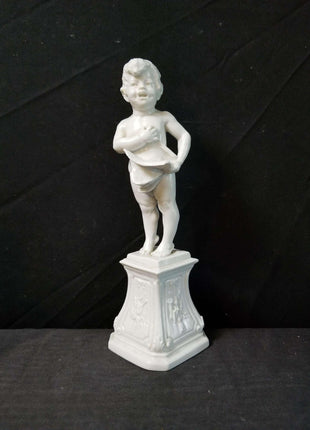 Nymphemburg Blanc de Chine Singing Cherub Not Four Seasons 8.5" tall 18th to 19 - Estate Fresh Austin