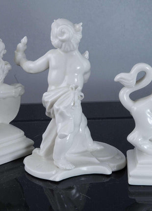 Nymphenburg Blanc de Chine Allegorical Figure and two lions - Estate Fresh Austin