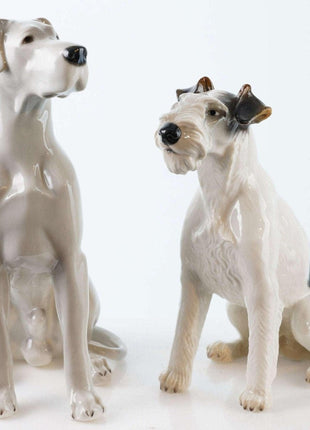 Nymphenburg Dog Figures Fox Terrier and Great Dane - Estate Fresh Austin