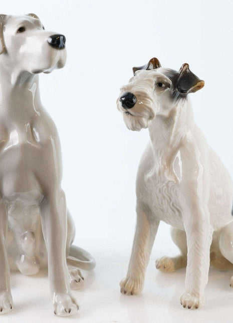 Nymphenburg Dog Figures Fox Terrier and Great Dane - Estate Fresh Austin