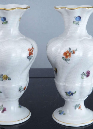 Nymphenburg Hand Painted Porcelain diminutive bud vases - Estate Fresh Austin