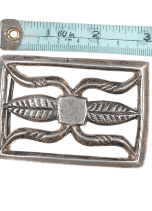 Old Sandcast Native American Turquoise/sterling belt buckle - Estate Fresh Austin