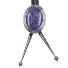 OO Vintage Sterling and Charoite bolo tie - Estate Fresh Austin