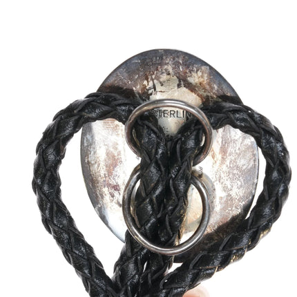 OO Vintage Sterling and Charoite bolo tie - Estate Fresh Austin