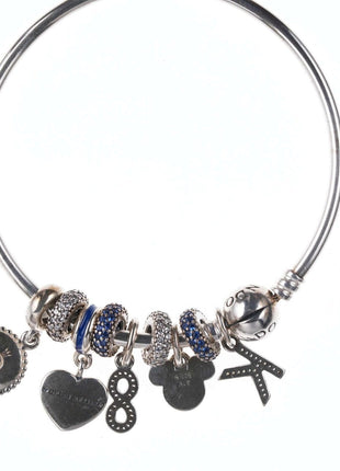 Pandora Charm Bracelet with Mickey mouse, Great Britain, and Class of 2015 - Estate Fresh Austin