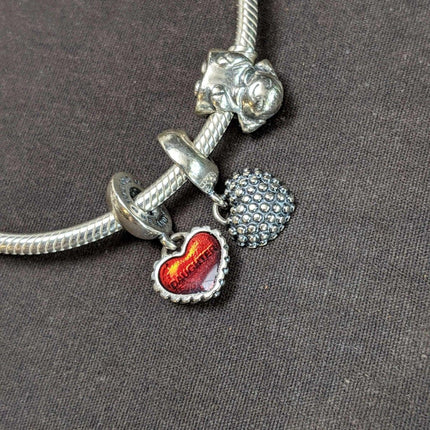 Pandora Sterling Charm Bracelet with 5 charms 7.25" - Estate Fresh Austin