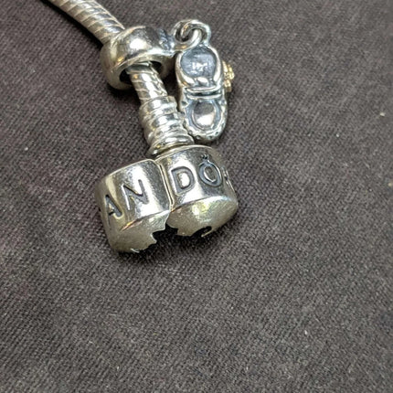 Pandora Sterling Charm Bracelet with 5 charms 7.25" - Estate Fresh Austin