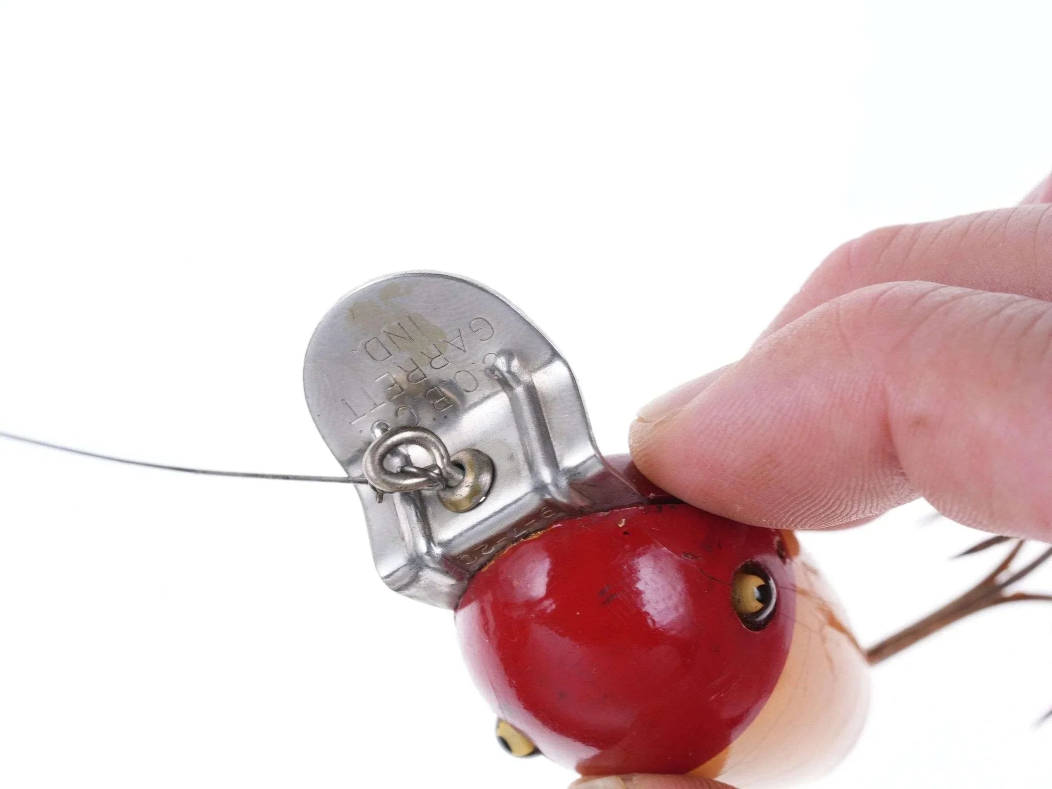 ding bat fishing lure Pat 1920 Creek Chub Dingbat Glass Eyes wood fishing lure
