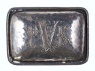 Pat Areias Hammered Sterling belt buckle with cool monogram - Estate Fresh Austin