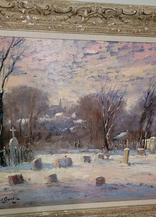 Paul Burkle Texas winter landscape of Cemetary - Estate Fresh Austin