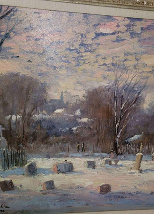 Paul Burkle Texas winter landscape of Cemetary - Estate Fresh Austin