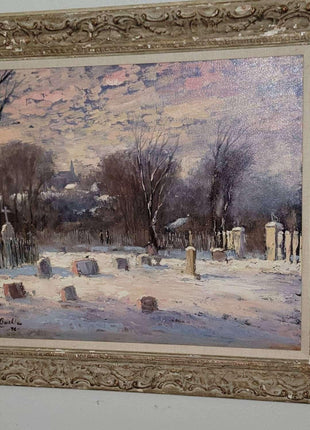 Paul Burkle Texas winter landscape of Cemetary - Estate Fresh Austin