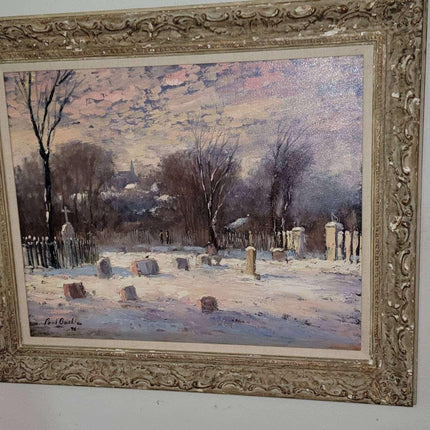 Paul Burkle Texas winter landscape of Cemetary - Estate Fresh Austin