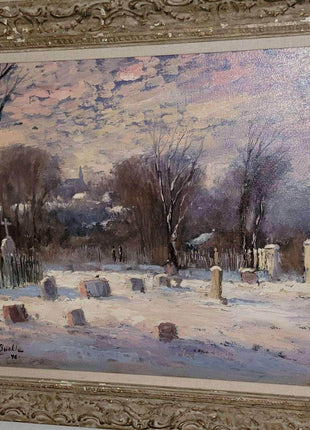 Paul Burkle Texas winter landscape of Cemetary - Estate Fresh Austin