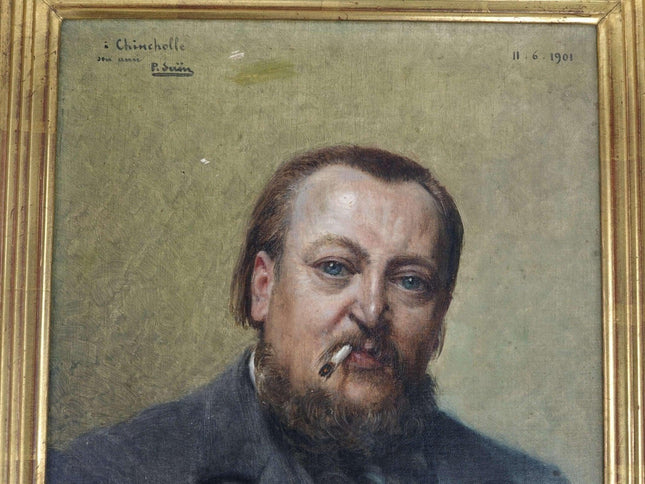 Paul Jean Marie Sain (1853-1908) 1901 French Portrait of Charles Chincho - Estate Fresh Austin