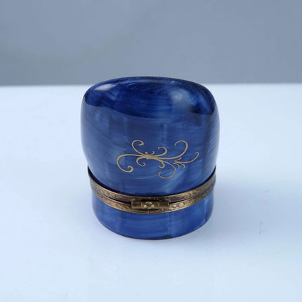 Peint Main Limoges Chair Trinket Box Hand Painted - Estate Fresh Austin