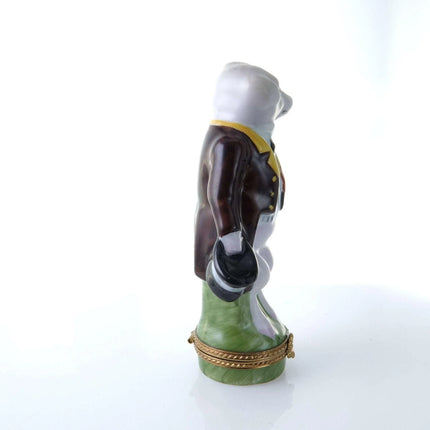 Peint Main Limoges Gentleman Pig Trinket Box Hand Painted - Estate Fresh Austin