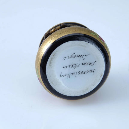 Peint Main Limoges Incrustation gold Trinket Box Hand Painted - Estate Fresh Austin
