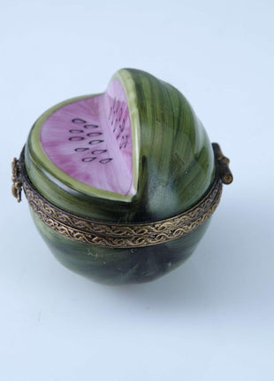 Peint Main Limoges Melon Fruit Trinket Box Hand Painted - Estate Fresh Austin