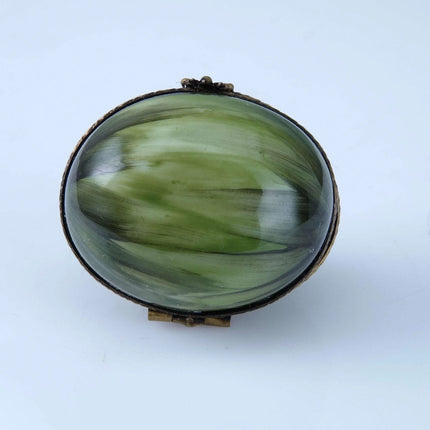 Peint Main Limoges Melon Fruit Trinket Box Hand Painted - Estate Fresh Austin