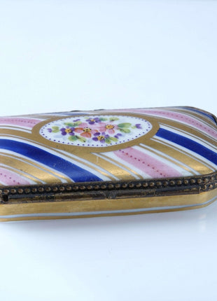 Peint Main Limoges Trinket Box Hand Painted - Estate Fresh Austin