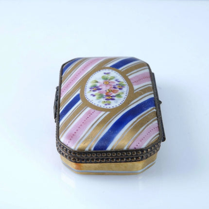 Peint Main Limoges Trinket Box Hand Painted - Estate Fresh Austin
