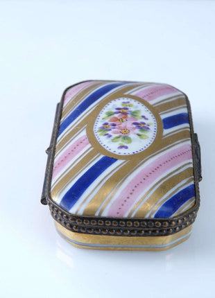 Peint Main Limoges Trinket Box Hand Painted - Estate Fresh Austin