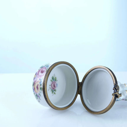 Peint Main Limoges Trinket Box Rabbit Hand Painted - Estate Fresh Austin