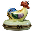 Peint Main Trinket Box Hen on nest Limoges France 2.25