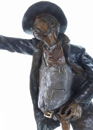 Peter Madsen Cowboy Bronze Sculpture "Long Arm of the Law" 13/24 - Estate Fresh Austin